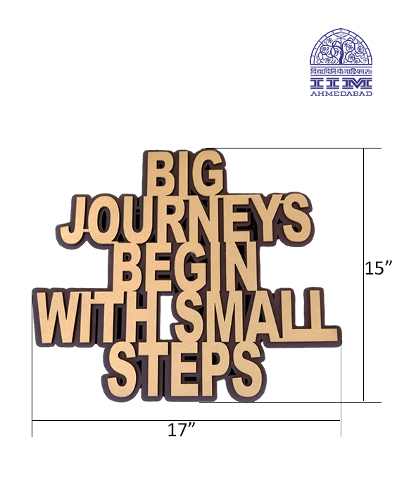 BIG JOURNEYS BEGIN - BIG SIZE